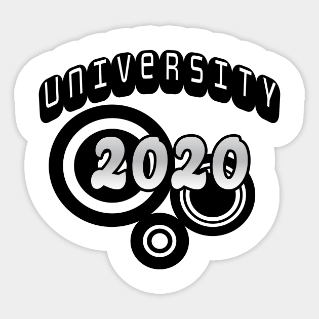 UNIVERSITY Sticker by Hashop